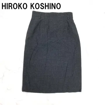 A7338 히로코코시노 타이트 스커트 롱 울 안감 있음 그레이 69