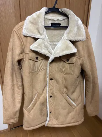 보아 카라 플리스 자켓 베이지