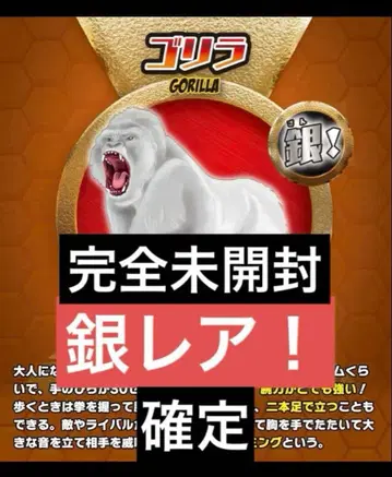 [미개봉 새상품] 슈퍼 애니멀&co 고릴라 은색 레어 안도코