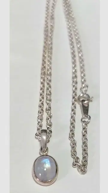 새상품급 문스톤 실버 925 목걸이