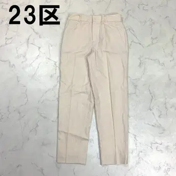 A7343 23구 슬랙스 테이퍼드 팬츠 울 화이트 계열 아이보리 36