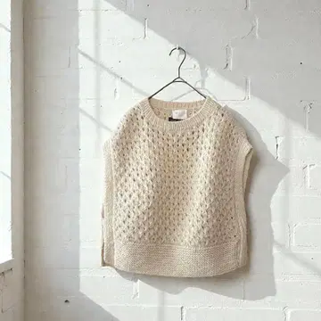 택 포함 yuni 네팔 핸드 니트 베스트 ( F ) 내추럴 유니