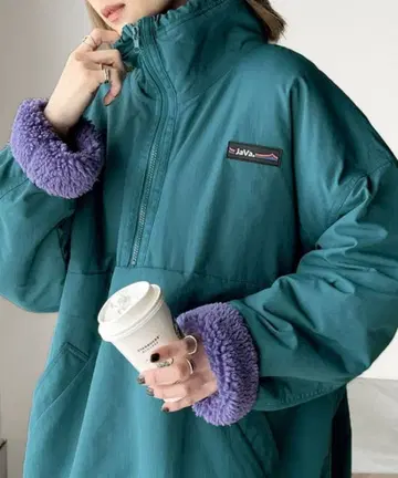 JaVa. 플리스 자켓 하프 지퍼