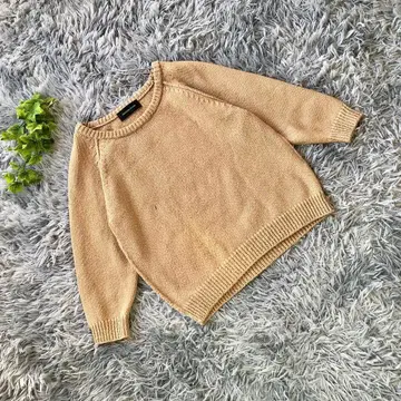 DEUXIEME CLASSE [ L ] 베이지 니트 래글런 긴팔 스웨터