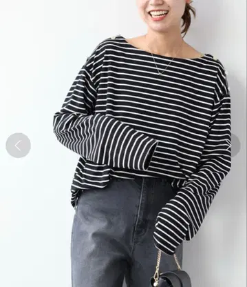 relume 보더 티셔츠 TORRAZZO DONNA 블랙 새상품급