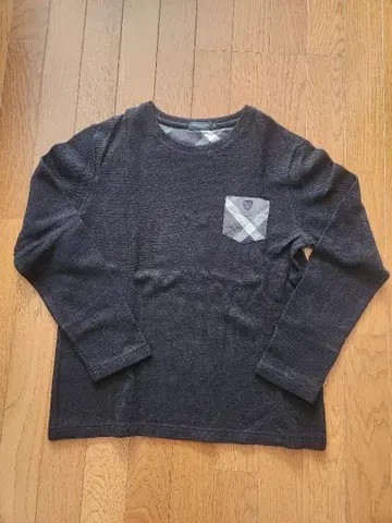 블랙 라벨 긴팔 니트 스웨터 포켓 부착