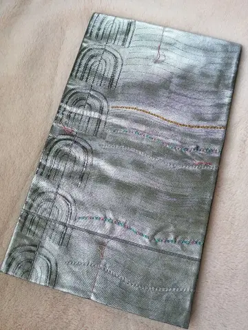 미사용 오비 채광박 실버 은색 화려한 반짝반짝 교육용 실 부착 예복용?