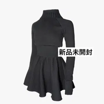 S structured flare knit dress