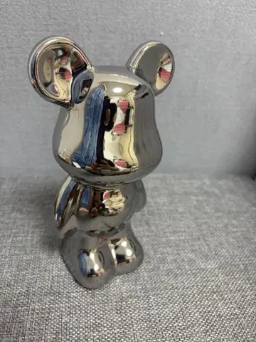 실버 곰 모양 피규어 미사용