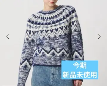 네이비 긴팔 니트 스웨터 FREE 사이즈