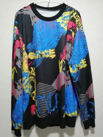 컬러풀 폴리에스테르 긴팔 셔츠 L 사이즈