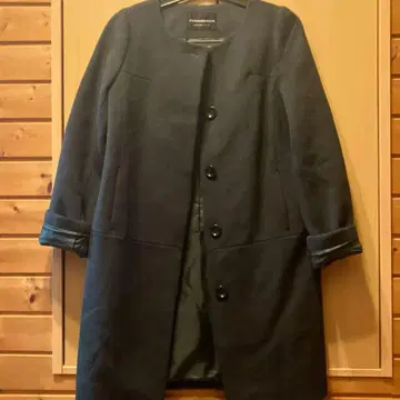 스트로베리 필드 올리브계 노카라 코트 M