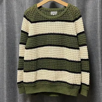 C.E CAVEMPT STRIPE WAFFLE KNIT M