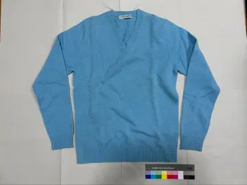 스카이블루 V넥 스웨터 M