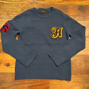 넘버나인 하이스트릿 시기 레터드 와펜 니트