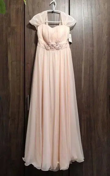 AIMER 라이트 핑크 롱 드레스 홀터넥