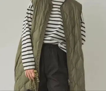 Mal. 레레레 씨 올리브 퀼팅 롱 베스트