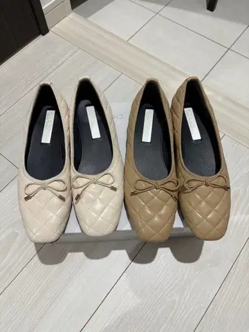 [ NUOVO ] 발레 슈즈 펌프스 퀼팅 2켤레 세트
