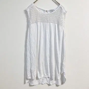 LIZ claiborne 화이트 슬리브리스 튜닉 [ XL ] 화이트