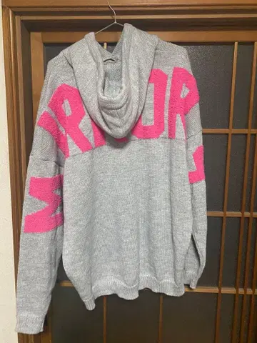 미러나인 그레이 후드 부착 오버 사이즈 후드티 XL