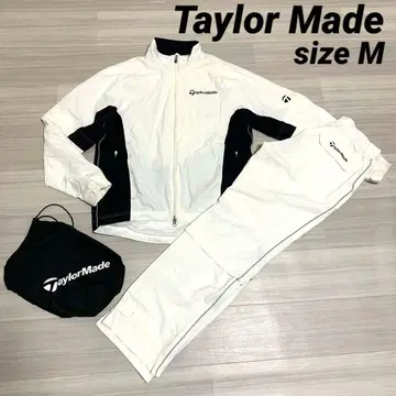 [새상품급] Taylor Made 우비 셋업 M 화이트/블랙 수납 봉투