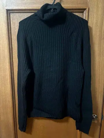 J.CREW 울 터틀넥 니트 리브 블랙 L