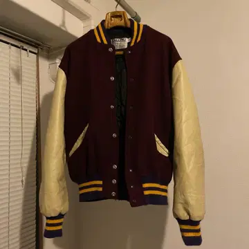 DeLONG 빈티지 바시티 자켓 L 무지 USA제