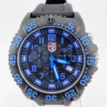 레어 새상품급 루미녹스 Ref.3083 블루 남성용 쿼츠 손목시계