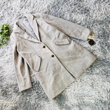 GYLE [ L ] 그레이 더블 버튼 체스터 코트 안감 있음 새 택 포함