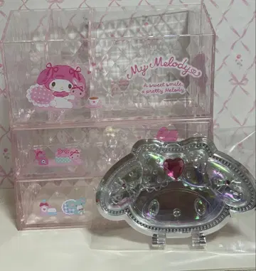 마이멜로디 마이멜로 서랍 체스트 화장품 오거나이저 거울