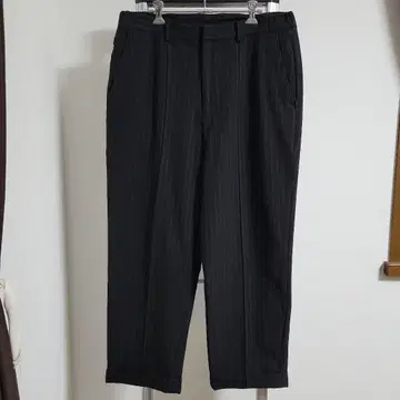 PWA 초크 스트라이프 와이드 슬랙스 와이드 팬츠