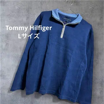 새상품급 Tommy Hilfiger 네이비 L 하프 지퍼 스웨트 셔츠