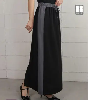 컷 조젯 사이드 라인 스커트 부즈루드