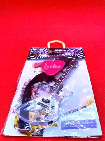 미개봉 hide 핸드폰 스트랩 기타 컬렉션 크리스탈