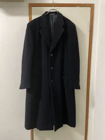 90's Giorgio Armani 다크 네이비 체스터 코트