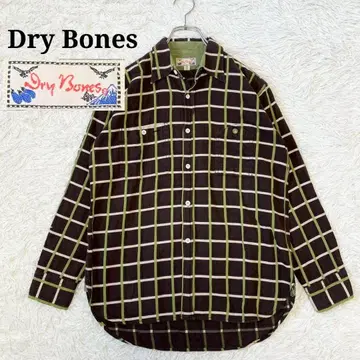 DRY BONES 드라이 본즈 가챠포켓 체크 긴팔 셔츠 일본제