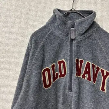 올드 네이비 플리스 로고 하프 지퍼 미국 빈티지 의류 L 3351