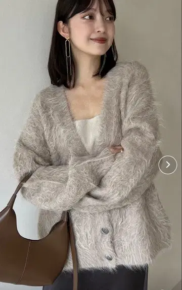 아뉴앙스 anuans 수리 알파카 니트 가디건