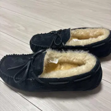 블랙 스웨이드 모카신 퍼 내부