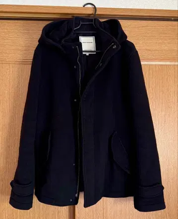 나노 유니버스 코트 L 사이즈 블랙 후드 부착