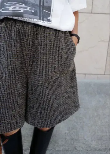 마챗 machatt 울 숏팬츠 체크 LONG