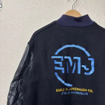 미국 빈티지 의류 바시티 자켓 자수 로고 가죽 L 3345