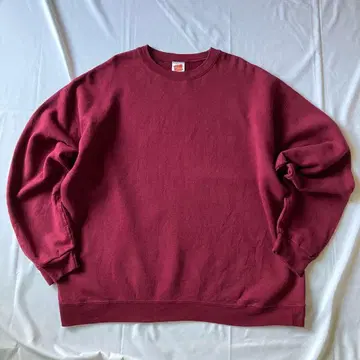 구하기 어려움 00s Hanes 무지 맨투맨 그런지 구제 의류 L