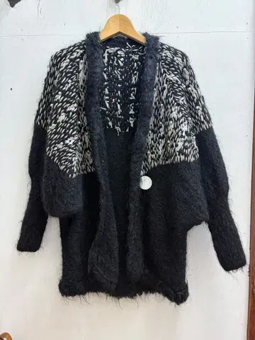 모헤어 울 가디건 긴팔