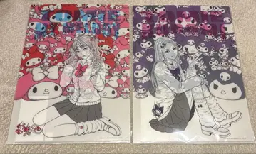 이토 준지 산리오 갸루 토미에 클리어 파일 2종 세트 마이멜로디 쿠로미