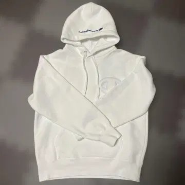 Champion 화이트 후드 부착 후드티