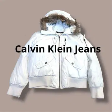 Calvin Klein Jeans 화이트 다운 자켓 y2k L