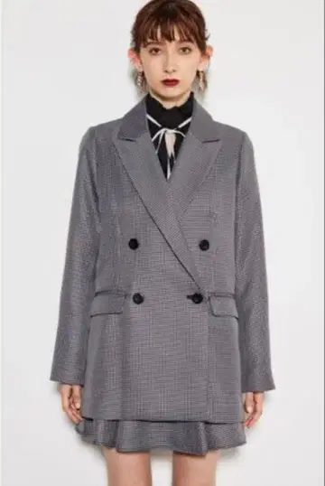 그레이 더블 브레스트 테일러드 자켓