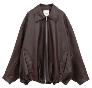 CLANE FAKE LEATHER BALLOON JACKET