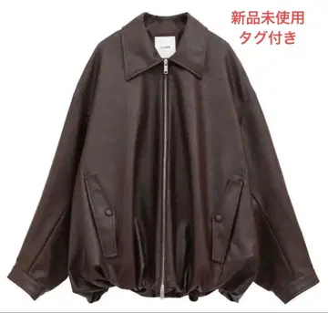 CLANE FAKE LEATHER BALLOON JACKET